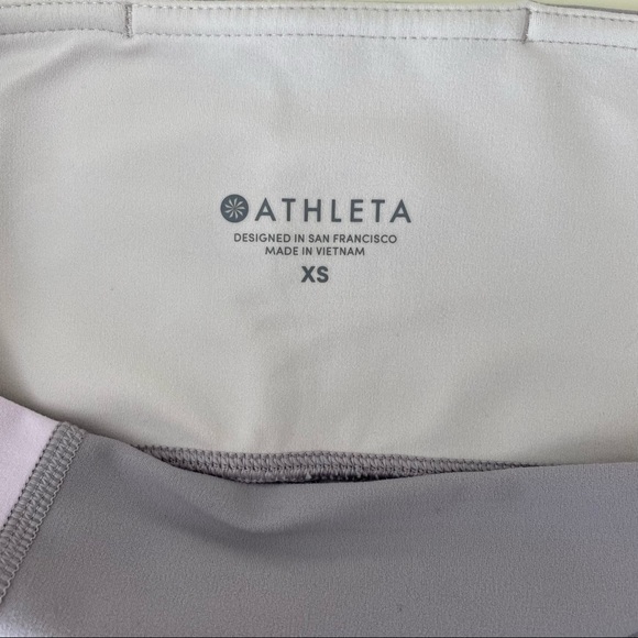 ATHLETA | Elation Asymmetrical 7/8 Tight in Powervita Colorblock Lilac Stone •XS - Picture 10 of 15